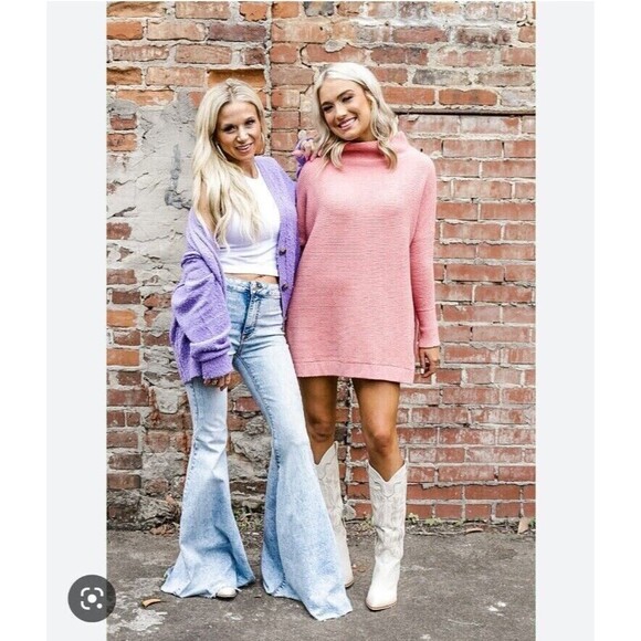 Free People Pink Ottoman Slouchy Pull Over Tunic S - Picture 4 of 13